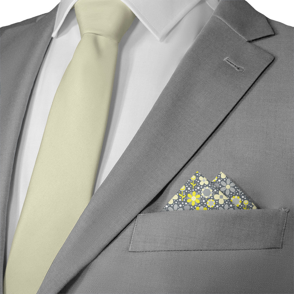 Bloom Floral Pocket Square - Matching Necktie- Knotty Tie Co.