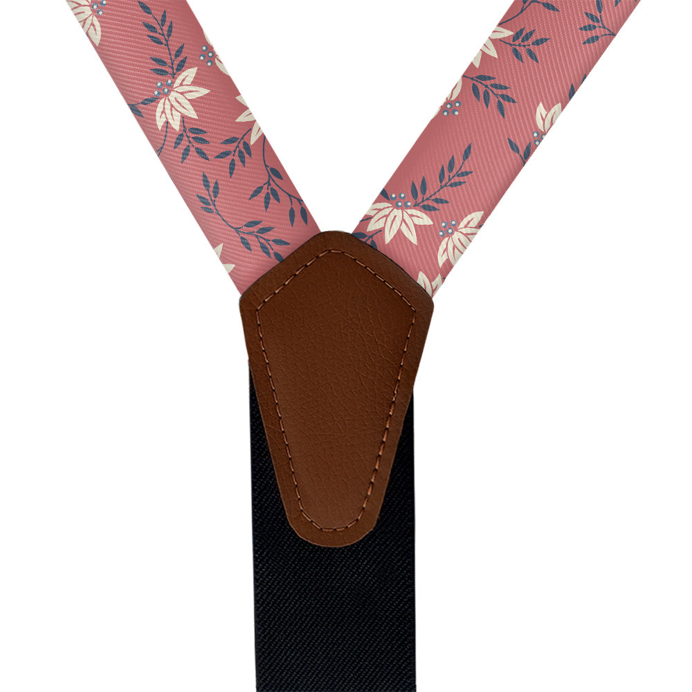 Blossom Heritage Suspenders - Vegan Leather Y-Back - Knotty Tie Co.