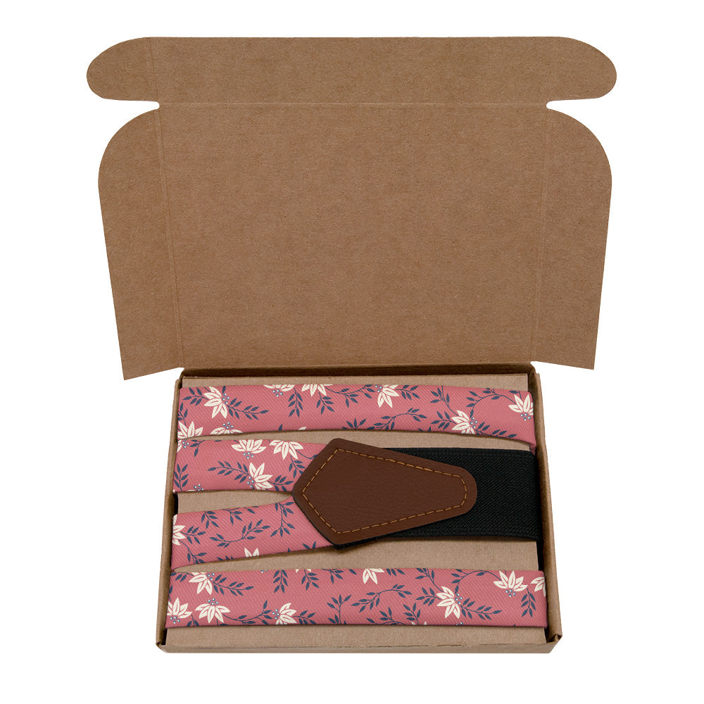 Blossom Heritage Suspenders - Kraft Gift Box Packaging - Knotty Tie Co.