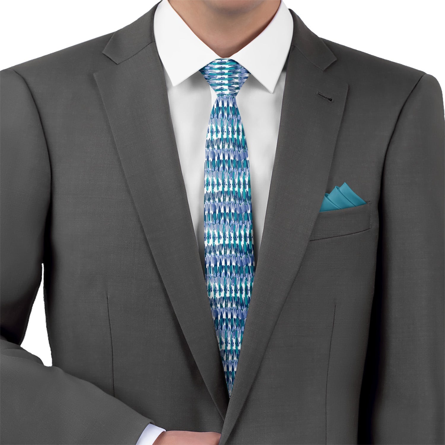Boho Stripe Necktie - Matching Pocket Square - Knotty Tie Co.