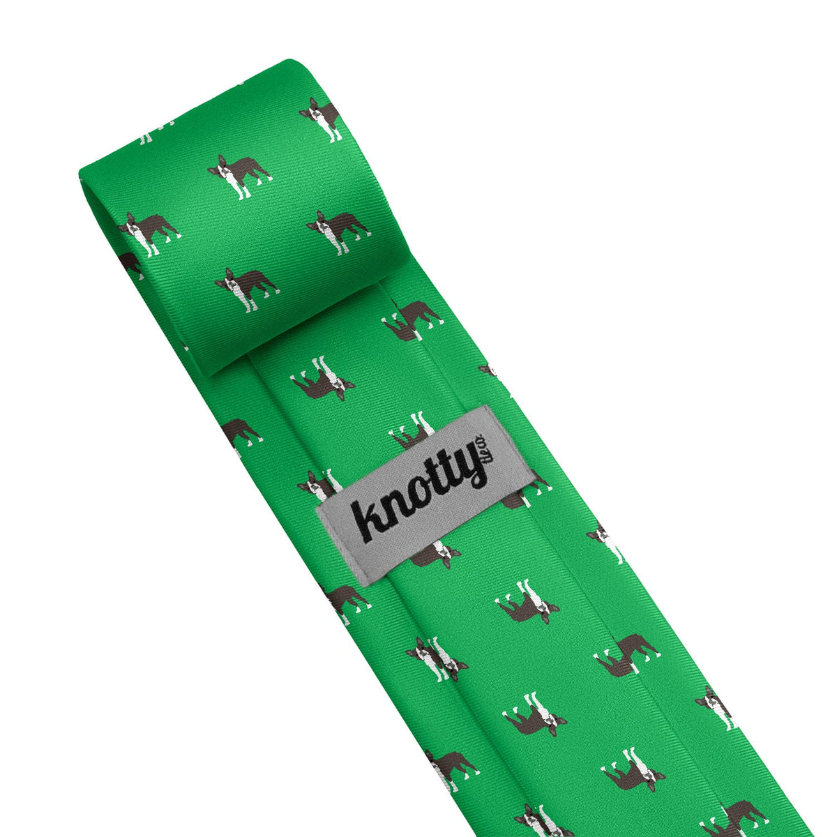 Boston Terrier Necktie - Tag - Knotty Tie Co.