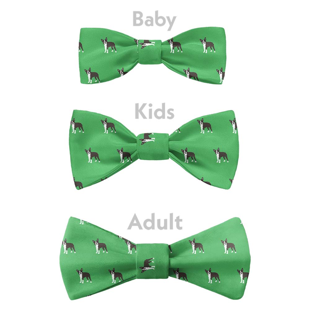 Boston Terrier Bow Tie - Bow Sizes - Knotty Tie Co.