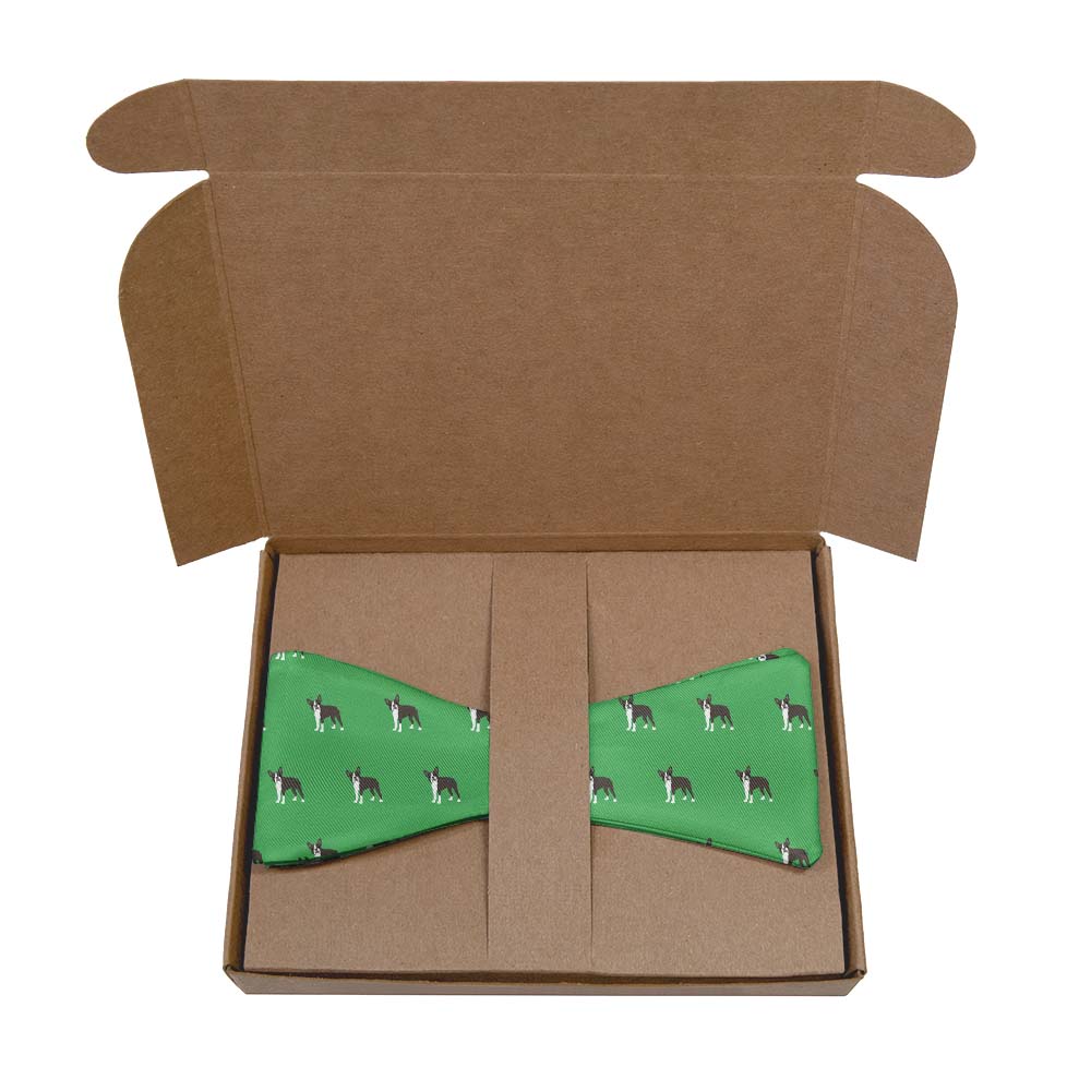 Boston Terrier Bow Tie- Kraft Gift Box Packaging - Knotty Tie Co.