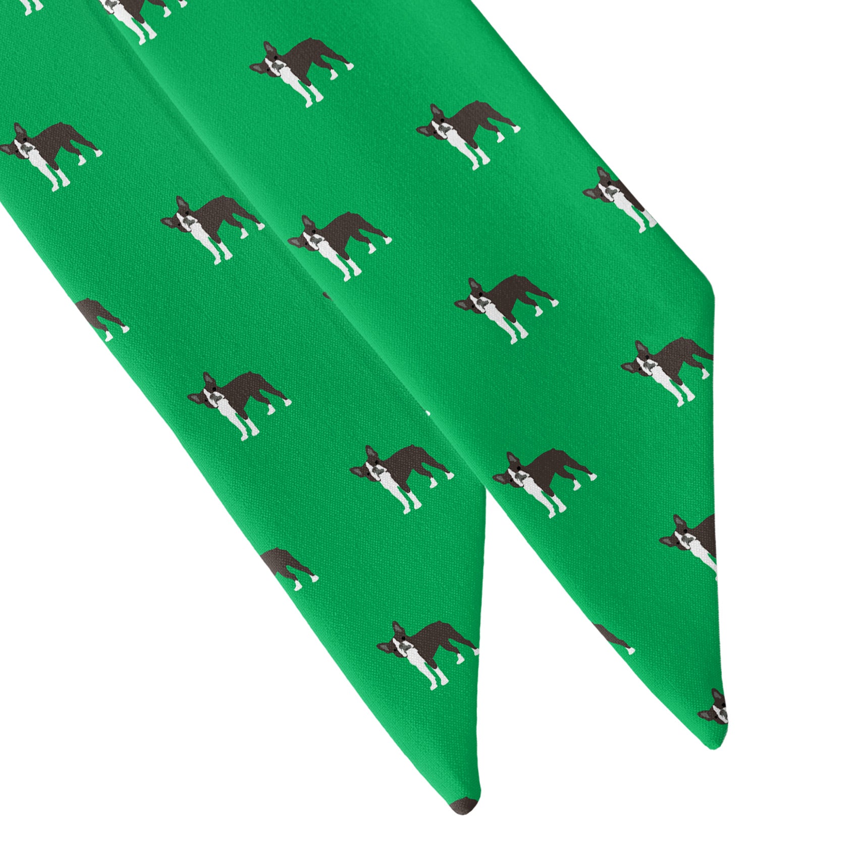 Boston Terrier Hair Scarf - Scarf Tapered Ends - Knotty Tie Co.