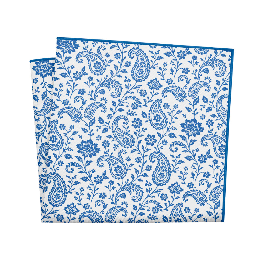 Botanical Paisley Pocket Square - 12" Square - Knotty Tie Co.