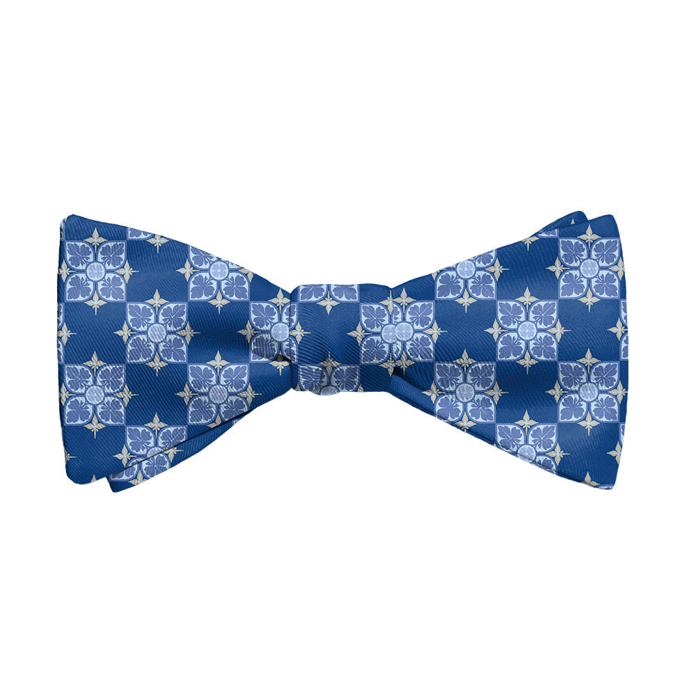 Botanical Tile Bow Tie - Adult Standard Self-Tie 14-18" -  - Knotty Tie Co.