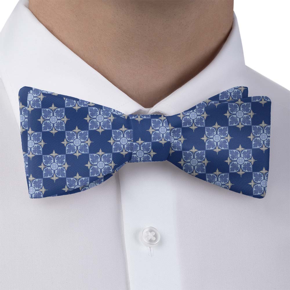 Botanical Tile Bow Tie - Bow Tie with Dress Shirt - Knotty Tie Co.