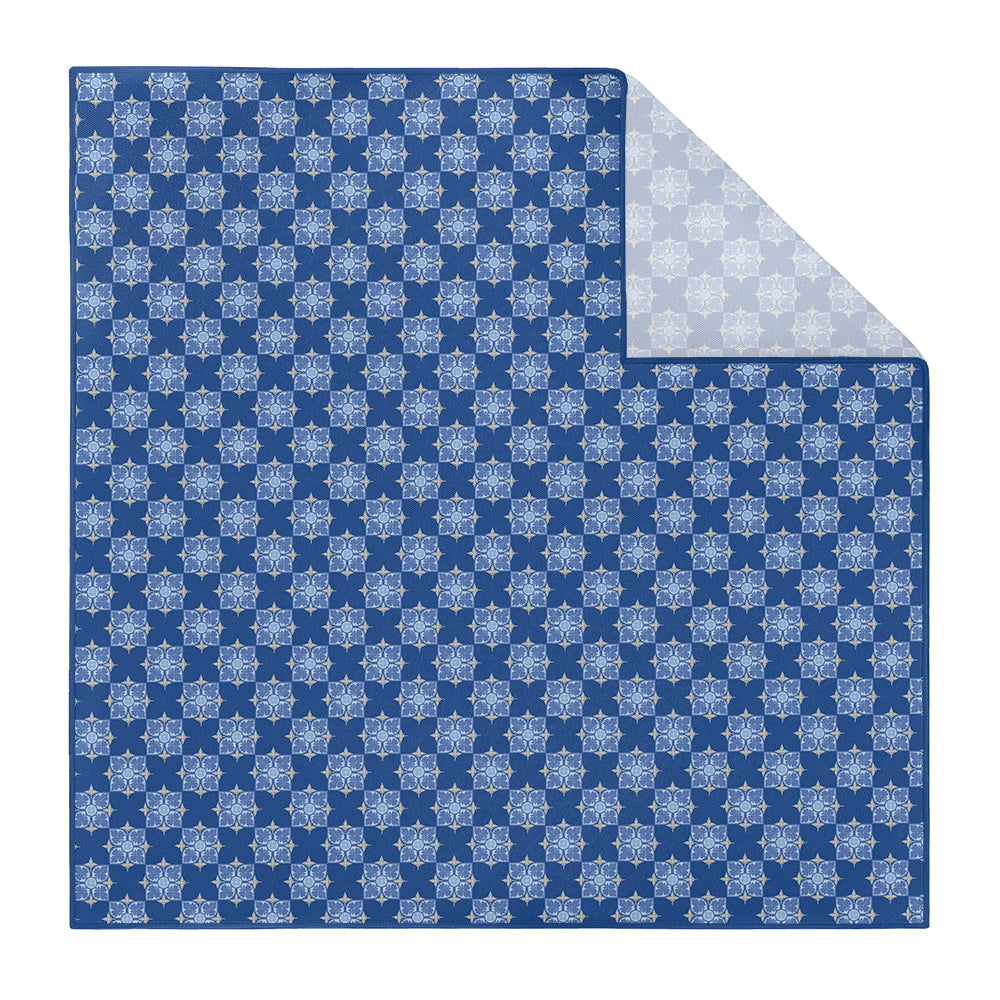 Botanical Tile Pocket Square - Printed - Knotty Tie Co.