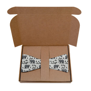 Boulder Bear Bow Tie - Kraft Gift Box Packaging - Knotty Tie Co.