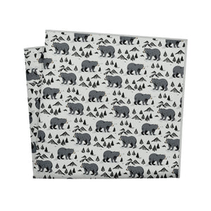 Boulder Bear Pocket Square - 12" Square - Knotty Tie Co.