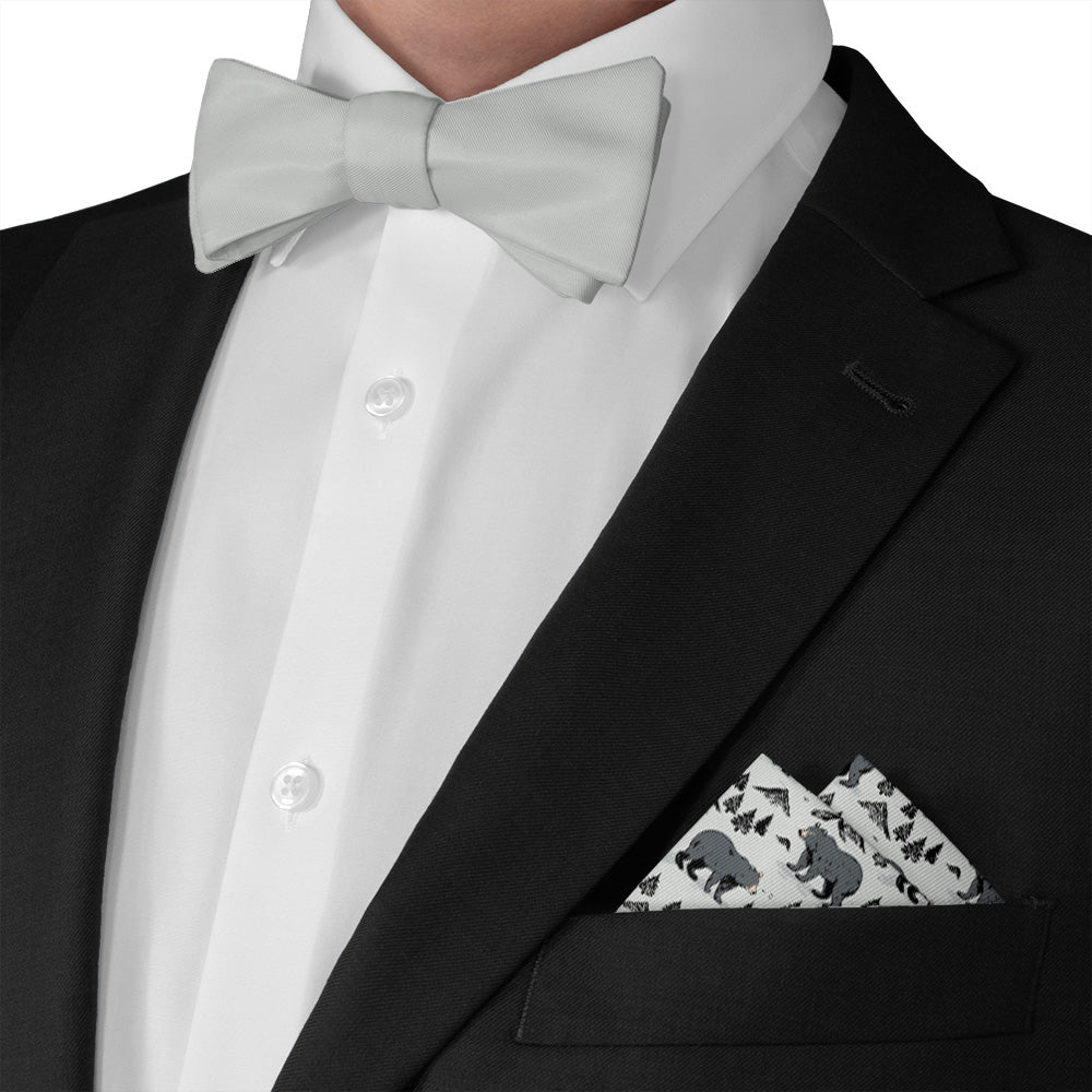 Boulder Bear Pocket Square - Matching Bow Tie - Knotty Tie Co.