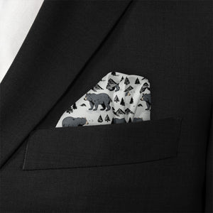Boulder Bear Pocket Square - Wave Fold - Knotty Tie Co.