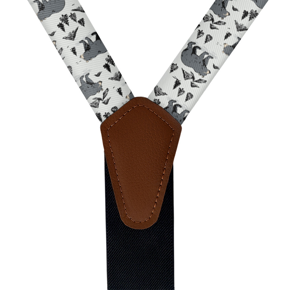 Boulder Bear Suspenders - Vegan Leather Y-Back - Knotty Tie Co.