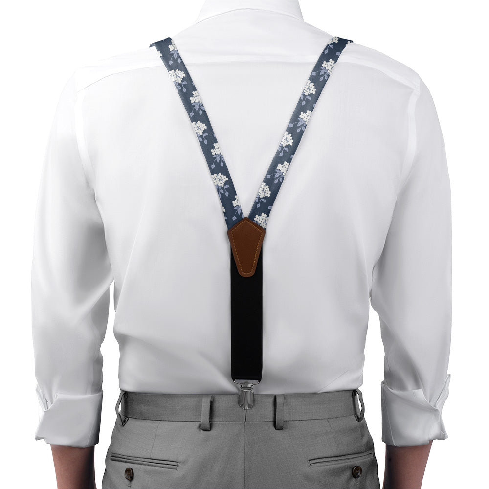 Bouquet Floral Suspenders - On Model Front View - Knotty Tie Co.