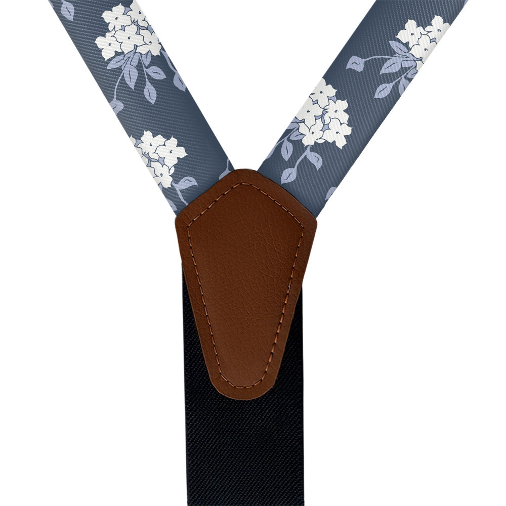 Bouquet Floral Suspenders - Vegan Leather Y-Back - Knotty Tie Co.