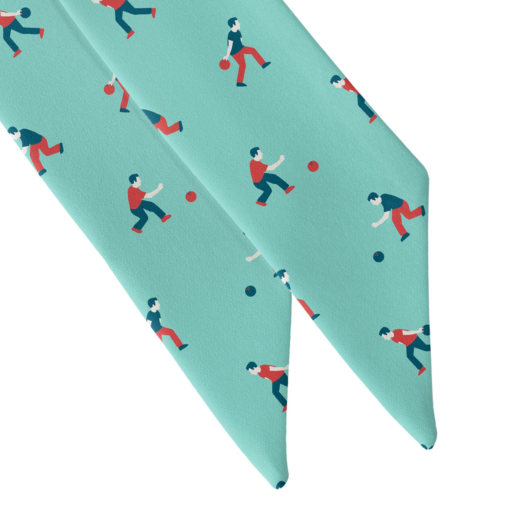 Bowling Hair Scarf - Scarf Tapered Ends - Knotty Tie Co.