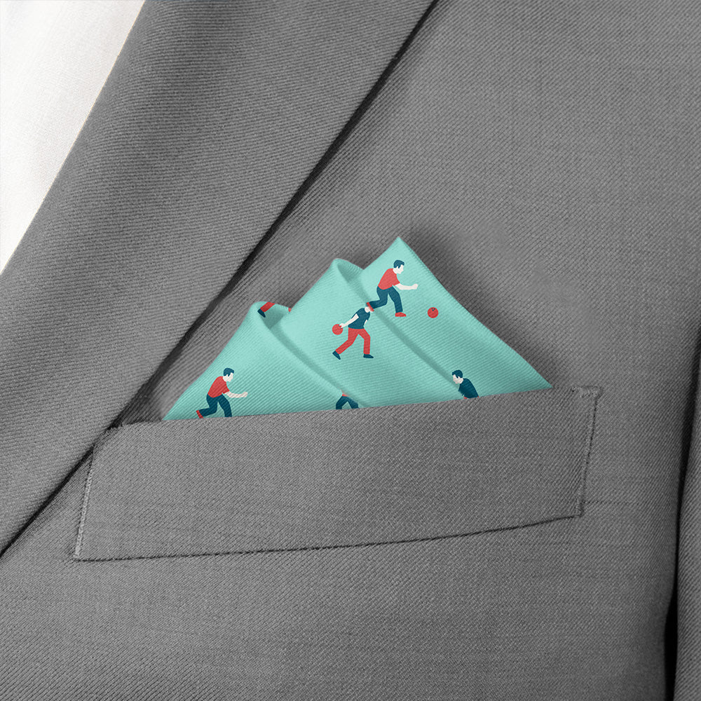 Bowling Pocket Square - Stairs Fold - Knotty Tie Co.