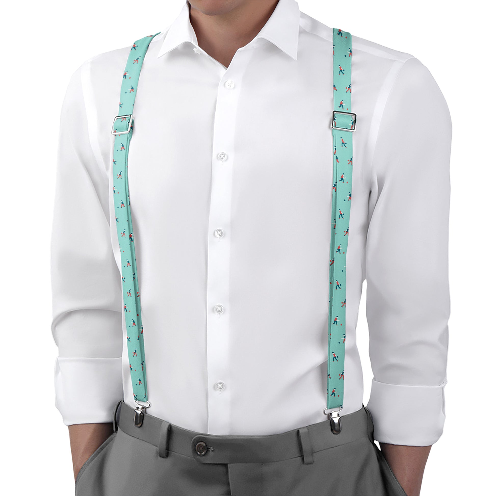 Bowling Suspenders - On Model Back View - Knotty Tie Co.