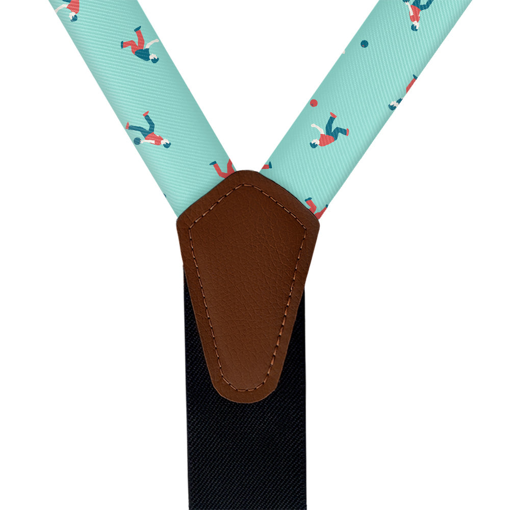 Bowling Suspenders - Vegan Leather Y-Back - Knotty Tie Co.