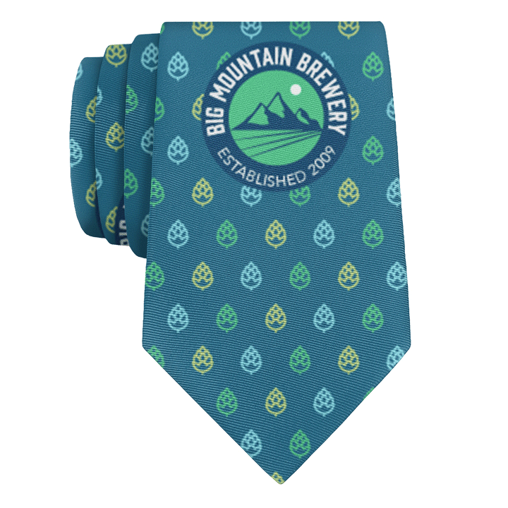 Custom logo necktie designs with same logo but variety of branded design concepts