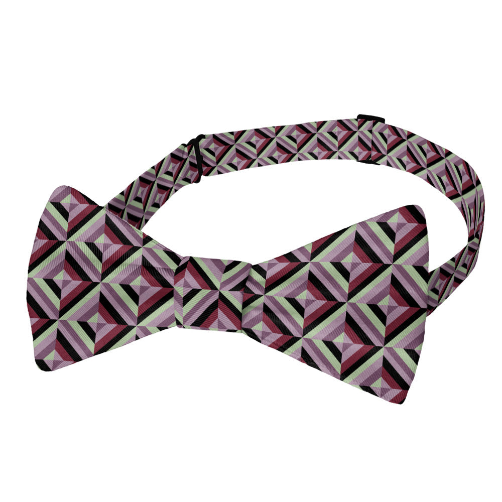 Brick Geometric Bow Tie - Adult Pre-Tied 12-22" -  - Knotty Tie Co.