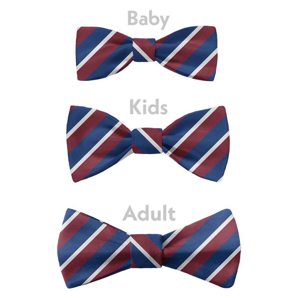 Broadway Stripe Bow Tie - Bow Sizes - Knotty Tie Co.