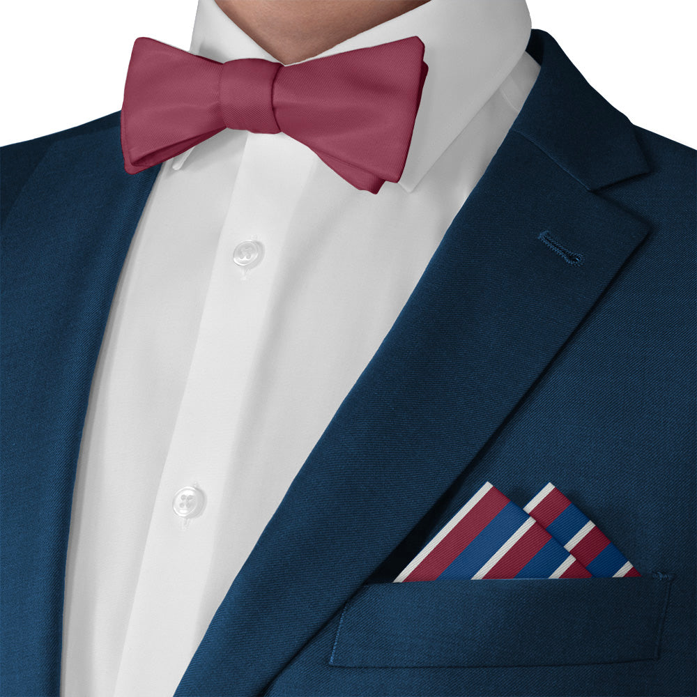 Broadway Stripe Pocket Square - Matching Bow Tie - Knotty Tie Co.