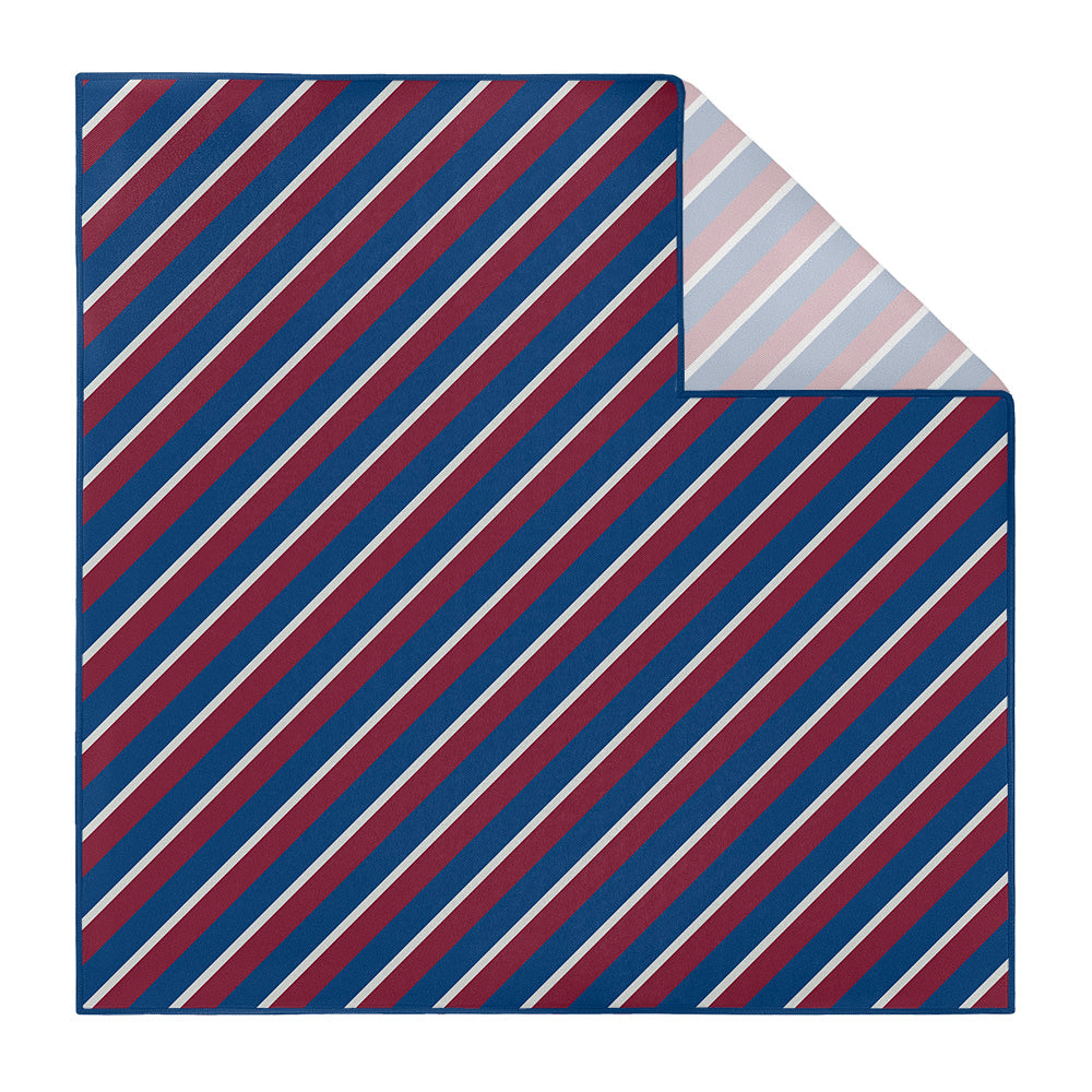 Broadway Stripe Pocket Square - Printed - Knotty Tie Co.