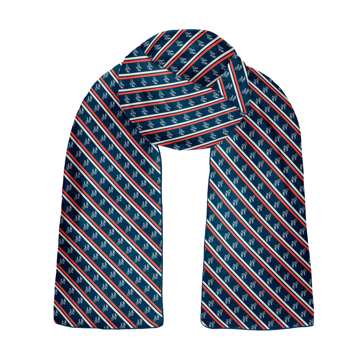 Brooklyn 2 60 x 18 Rectangle Chiffon Logo Scarf - Knotty Tie Co.