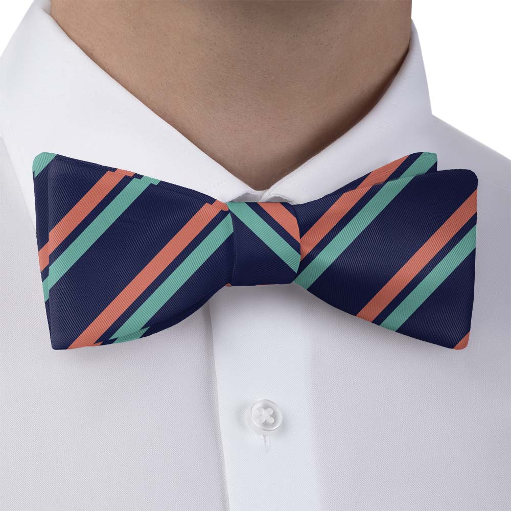 Brooklyn Stripe Bow Tie - Self Tie Bow Tie - Knotty Tie Co.
