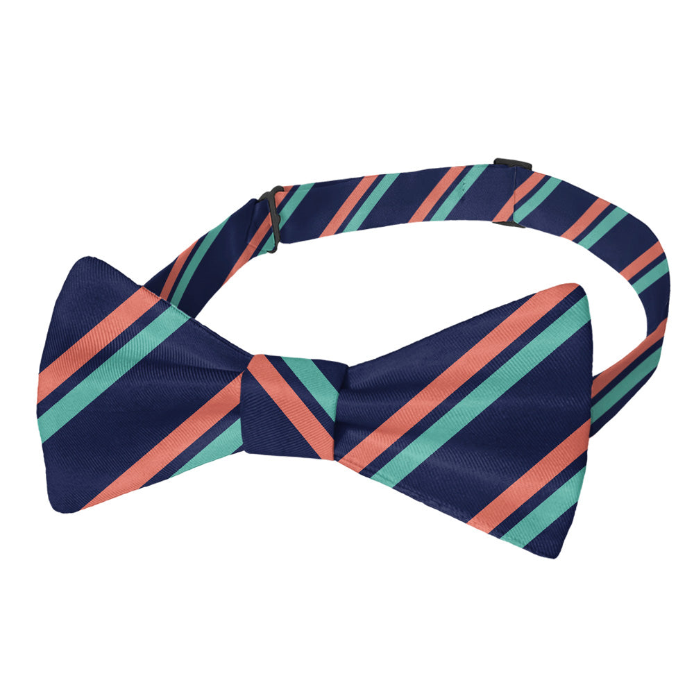 Brooklyn Stripe Bow Tie - Pre-Tied Bow Tie - Knotty Tie Co.