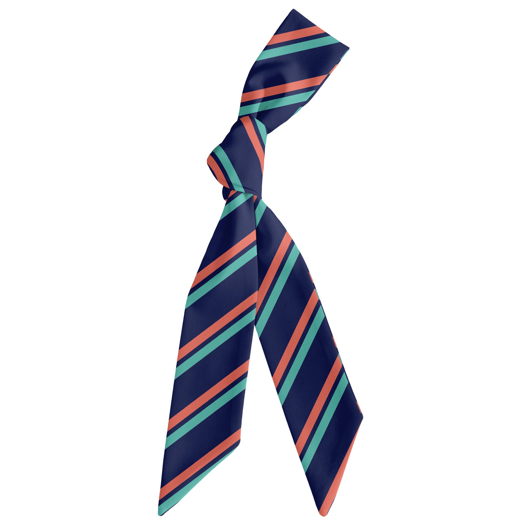 Brooklyn Stripe Hair Scarf - Scarf Tied Into Knot - Knotty Tie Co.