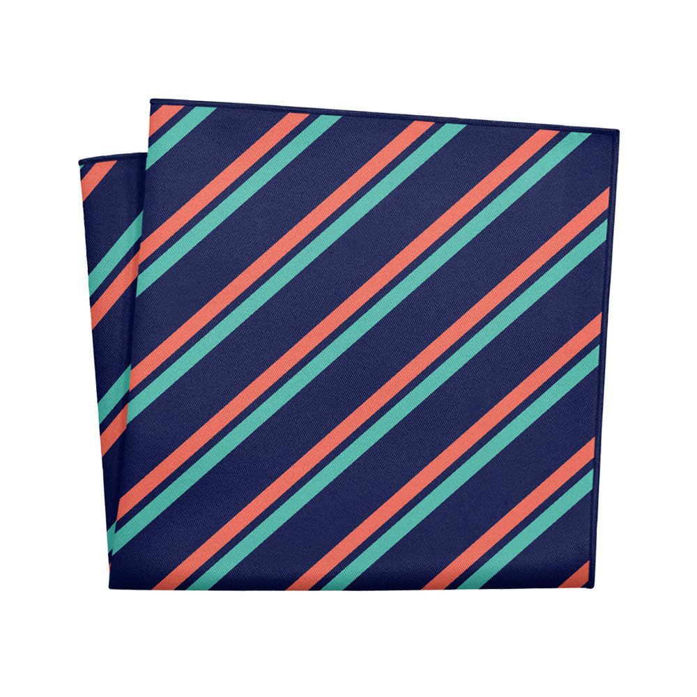 Brooklyn Stripe Pocket Square - 12" Square - Knotty Tie Co.