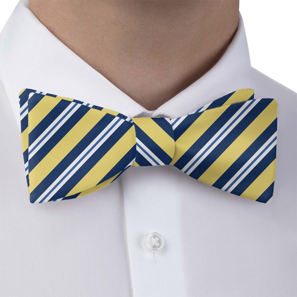 Bruce Stripe Bow Tie - Bow Tie with Dress Shirt - Knotty Tie Co.