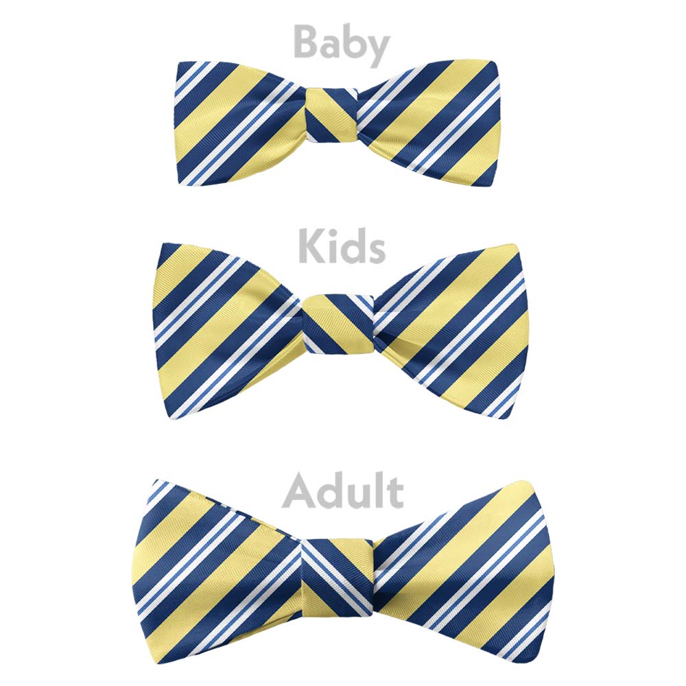 Bruce Stripe Bow Tie - Bow Sizes - Knotty Tie Co.