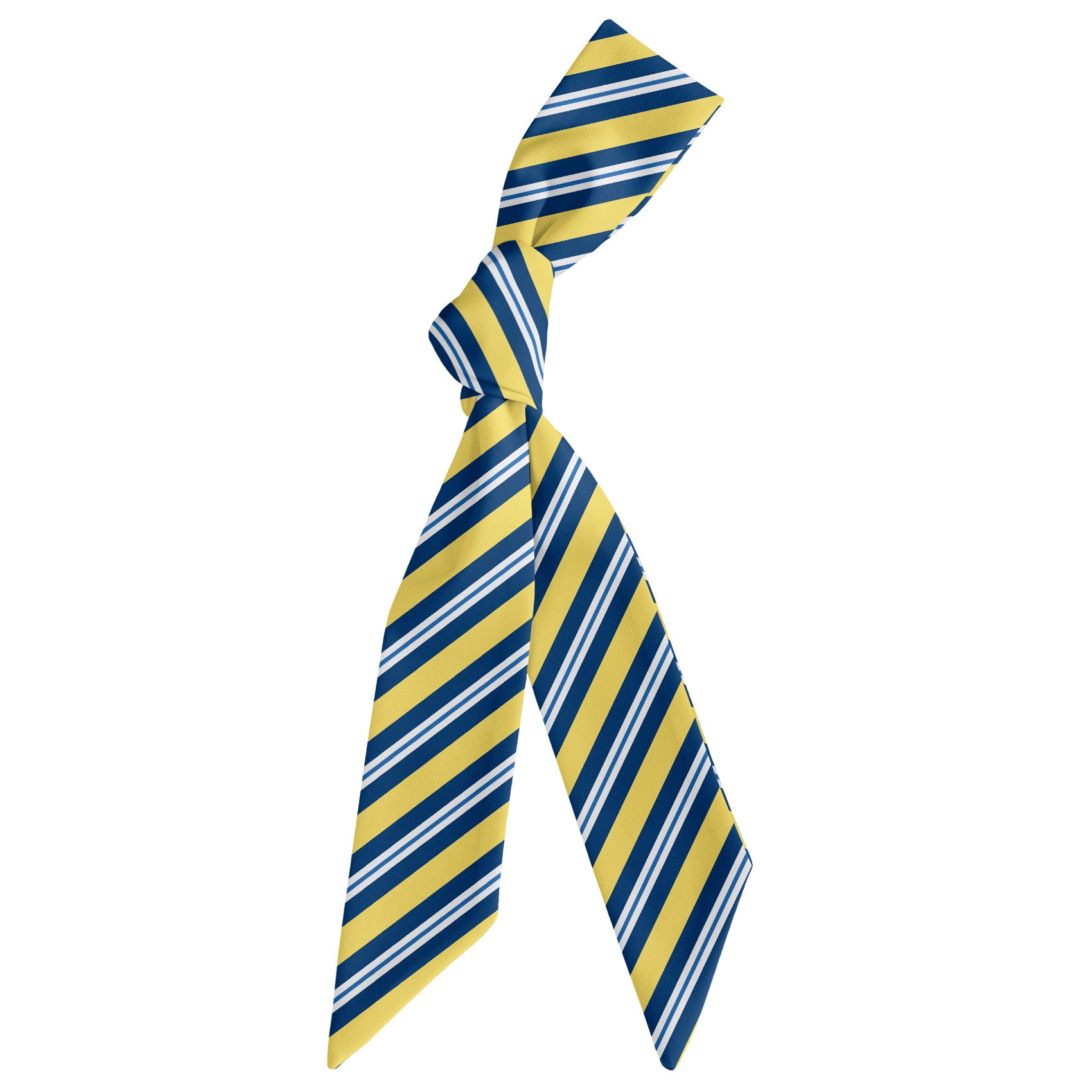 Bruce Stripe Hair Scarf - Scarf Tied Into Knot - Knotty Tie Co.