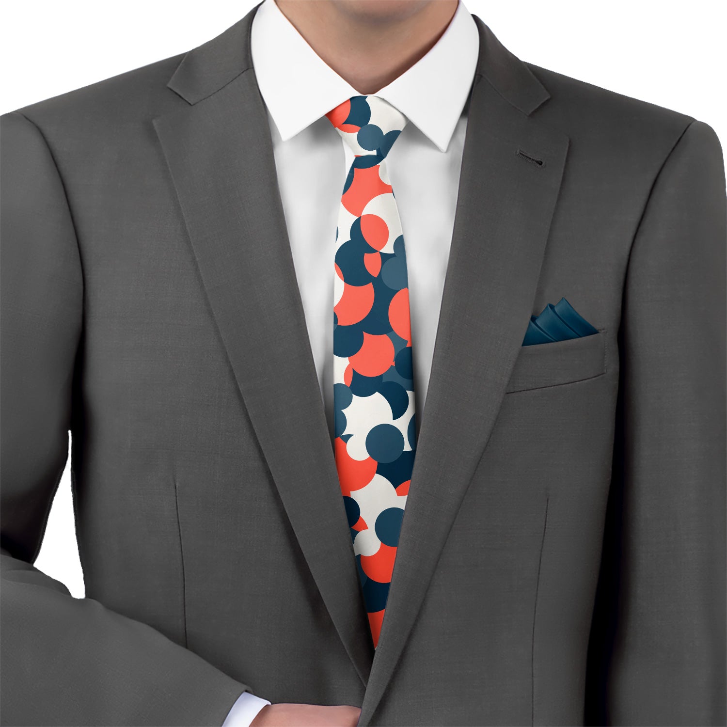 Custom Bubble Dots 1 Logo Tie - Suit - Knotty Tie Co.