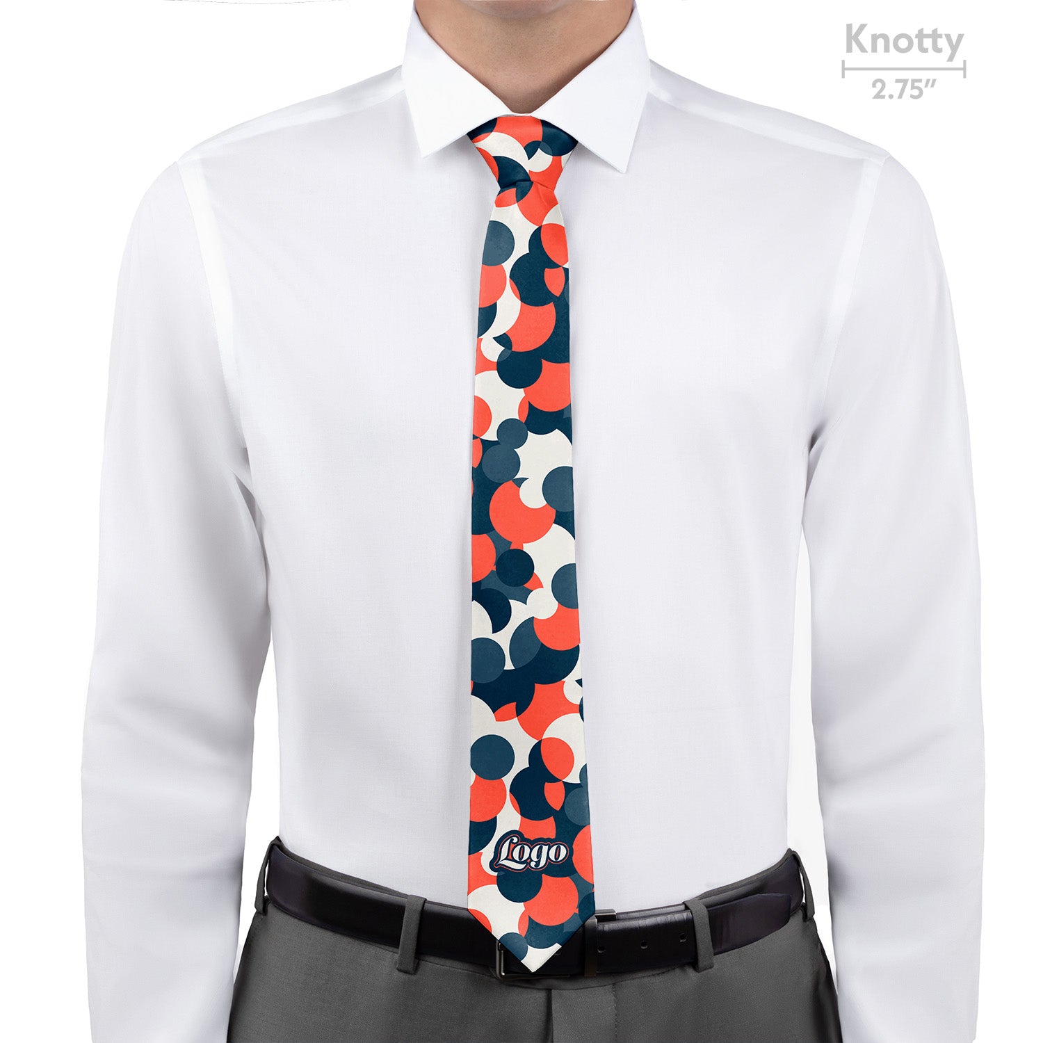 Custom Bubble Dots 1 Logo Tie - Knotty - Knotty Tie Co.