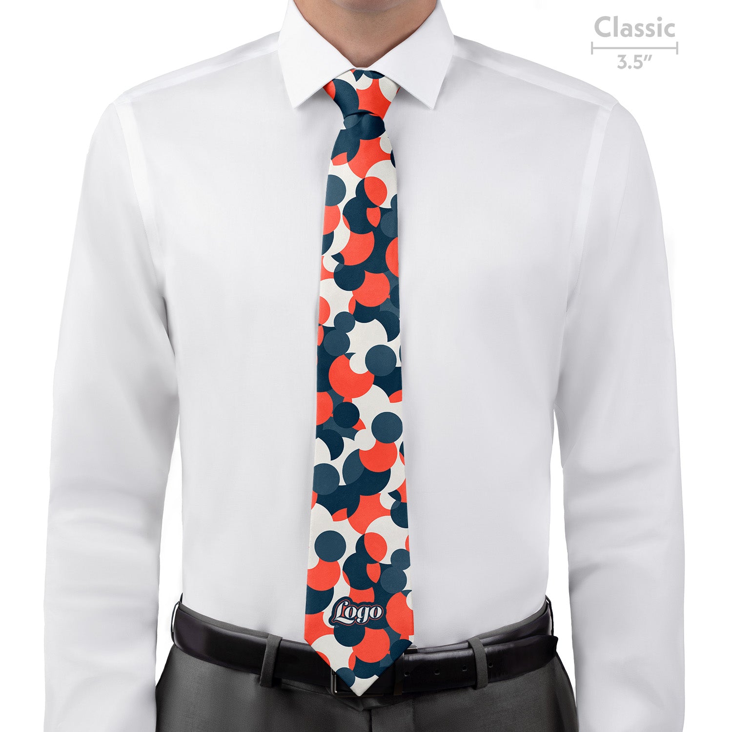 Custom Bubble Dots 1 Logo Tie - Classic - Knotty Tie Co.