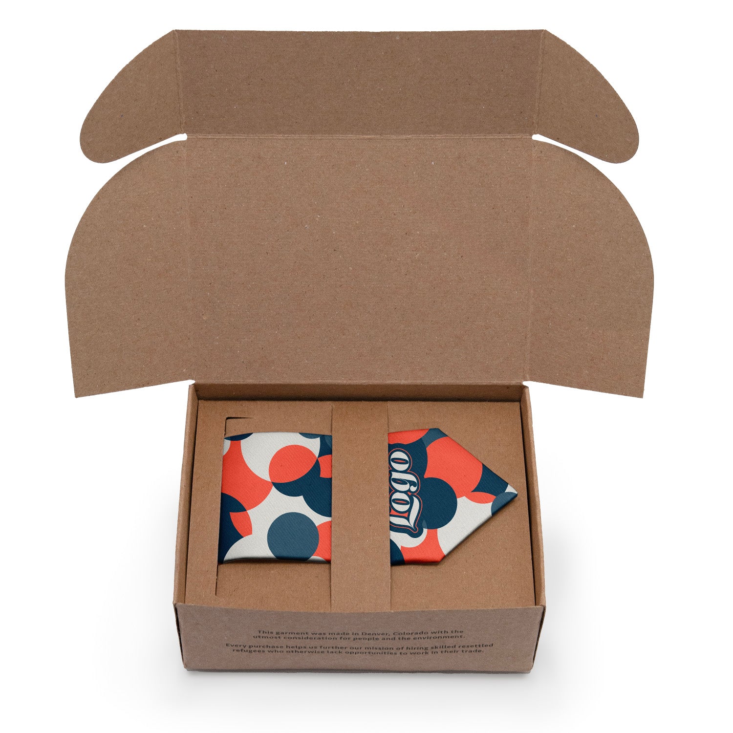 Custom Bubble Dots 1 Logo Tie - Packaging - Knotty Tie Co.