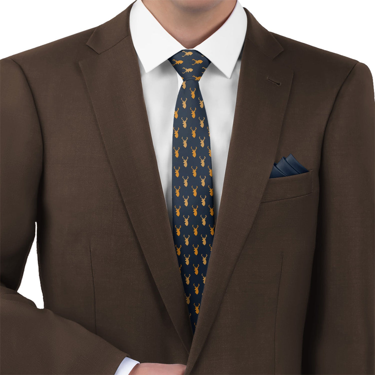 Buck Necktie - Matching Pocket Square - Knotty Tie Co.