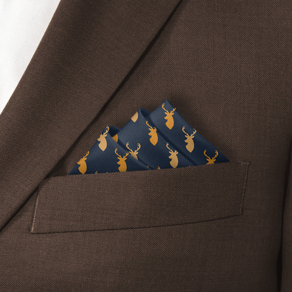 Buck Pocket Square - Stairs Fold - Knotty Tie Co.