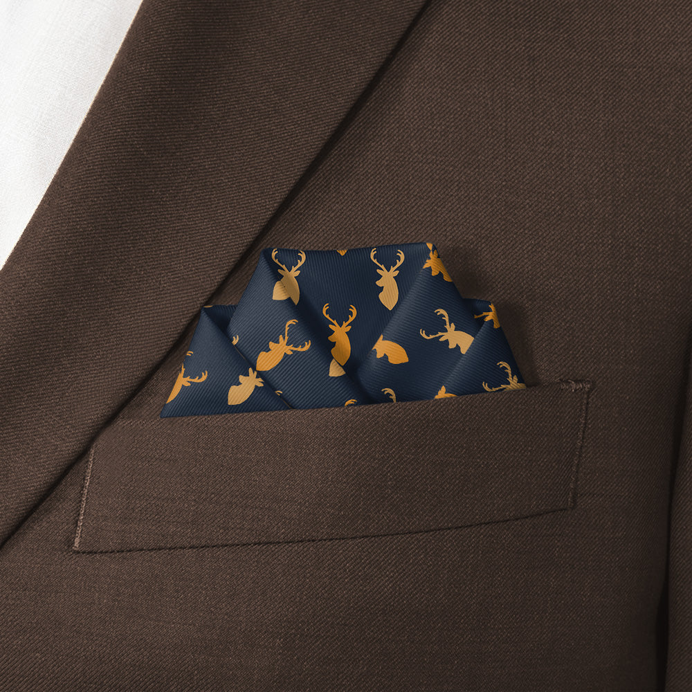 Buck Pocket Square - Scalloped Fold - Knotty Tie Co.