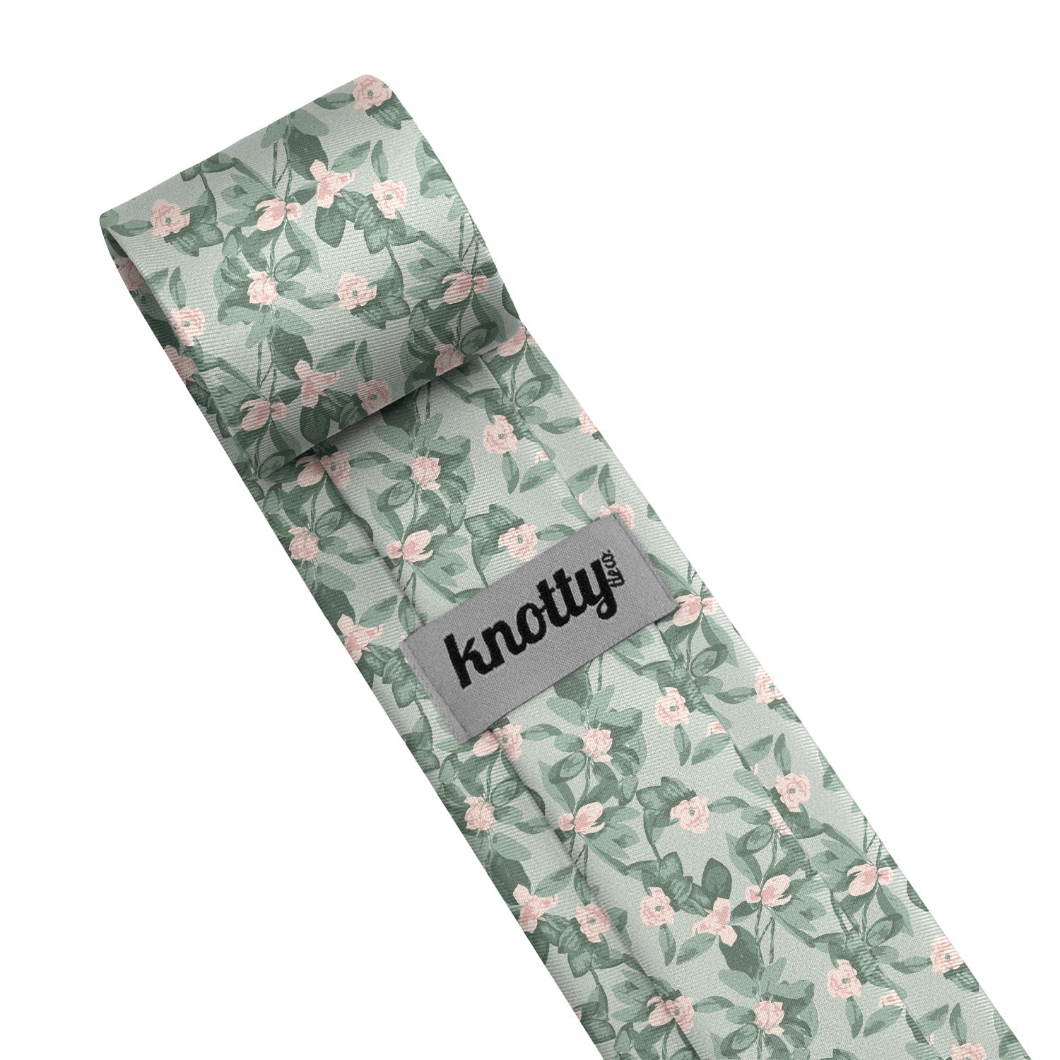 Budding Floral Necktie - Tag - Knotty Tie Co.