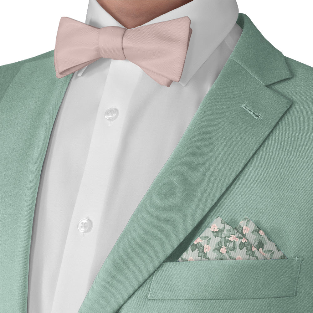 Budding Floral Pocket Square - Matching Bow Tie - Knotty Tie Co.
