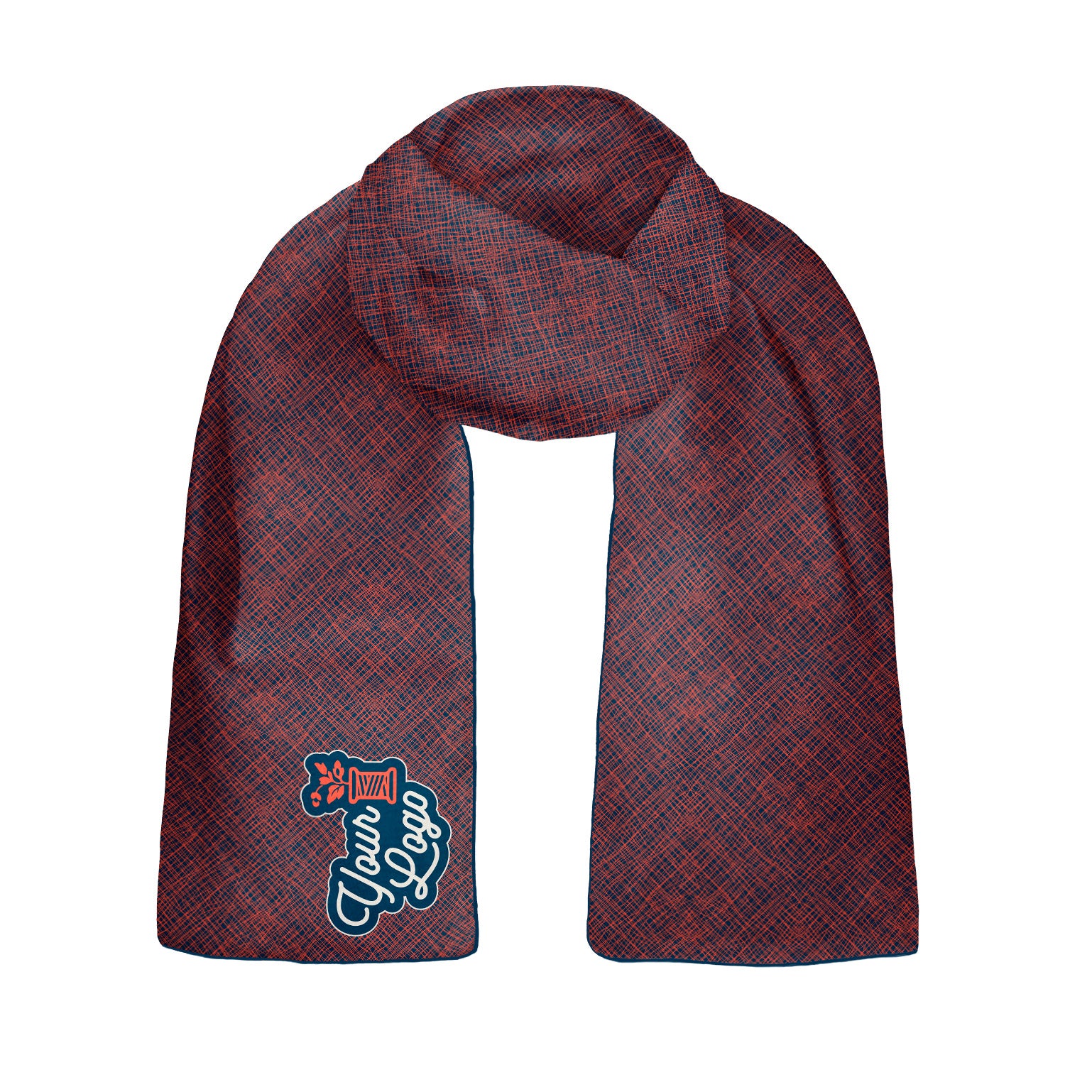 Burlap 1 60 x 18 Rectangle Chiffon Logo Scarf - Knotty Tie Co.