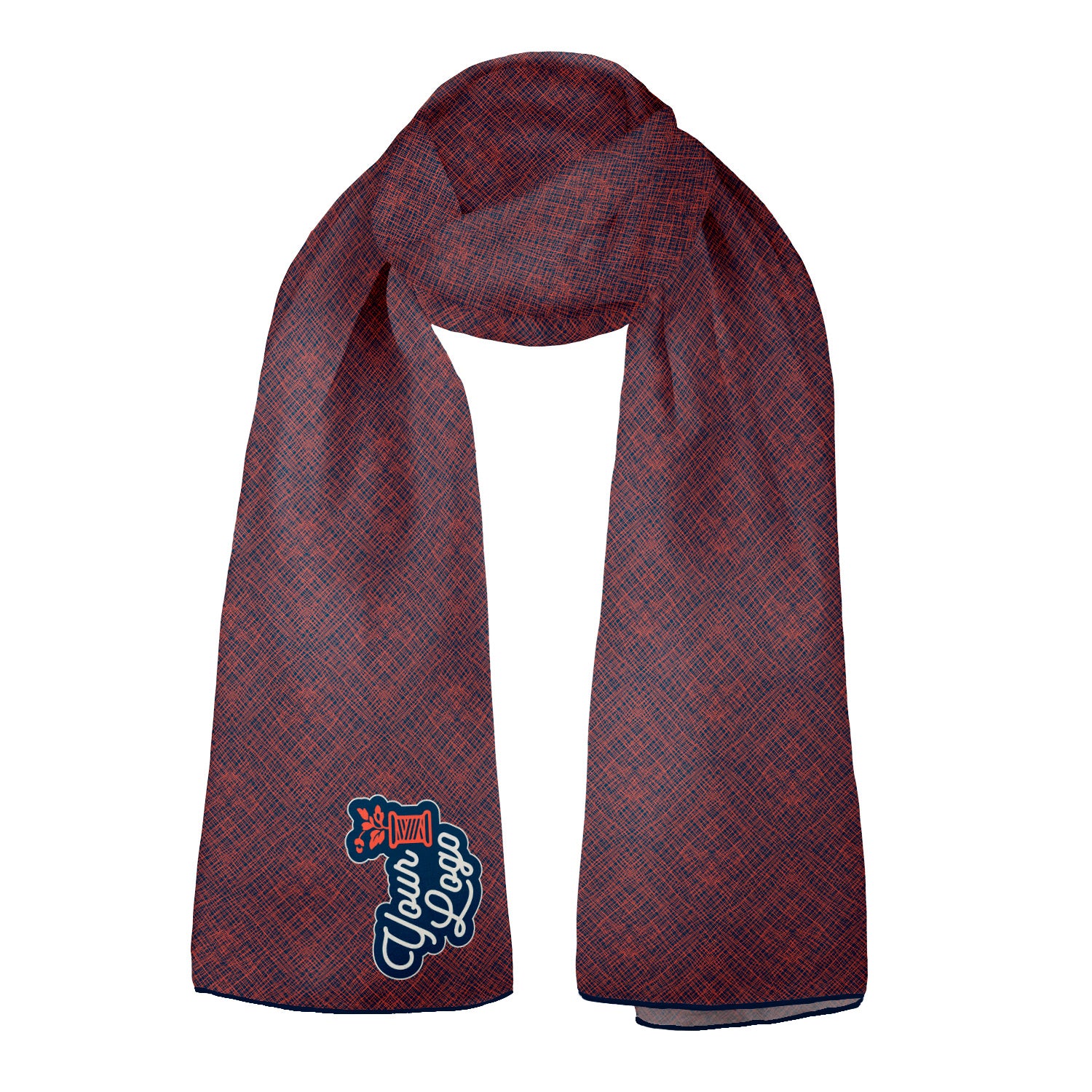 Burlap 1 72 x 24 Rectangle Chiffon Logo Scarf - Knotty Tie Co.