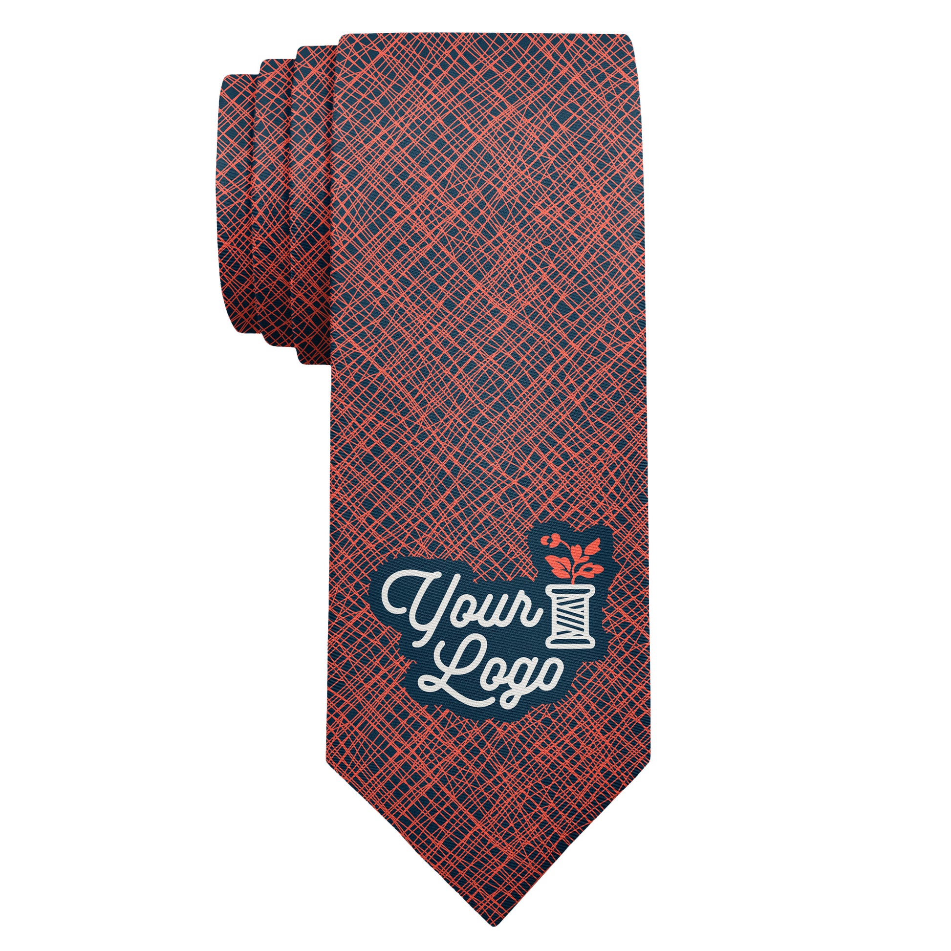 Custom Burlap 1 Logo Tie - Long Roll - Knotty Tie Co.