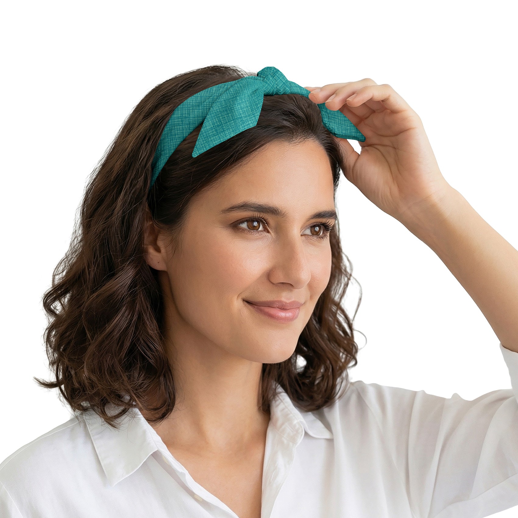 Burlap Crosshatch Hair Scarf - Scarves for Women - Knotty Tie Co.