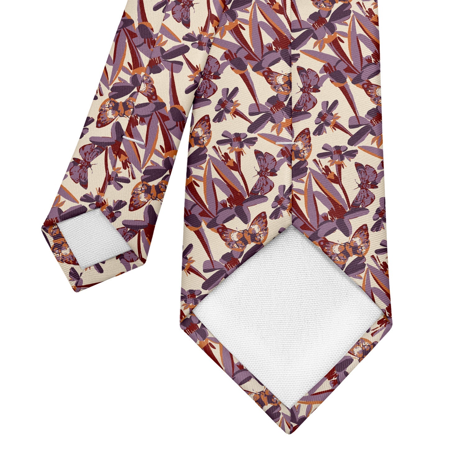 Butterfly Floral Necktie - Tipping - Knotty Tie Co.